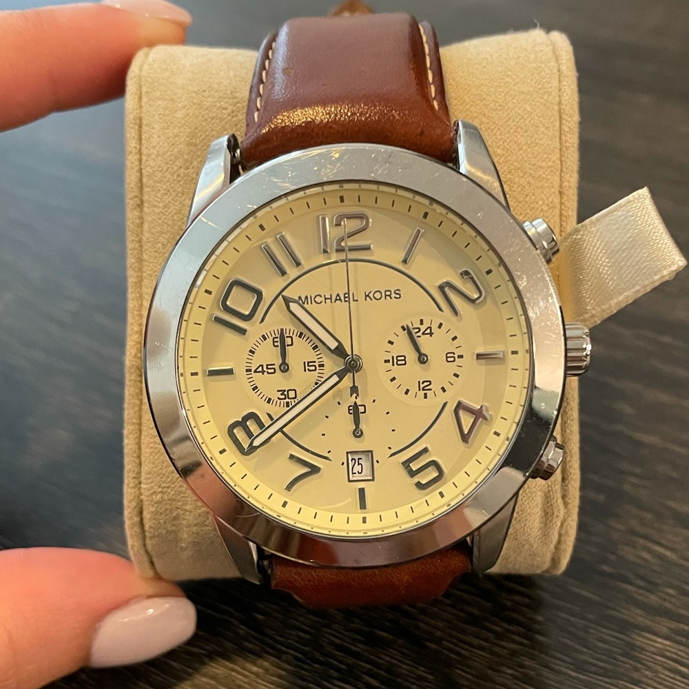 MICHAEL KORS MEN’S-CHRONOGRAPH MERCER MAHOGONY